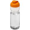 bidón deportivo con tapa flip de 650 ml h2o active® base blanco-naranja vista1