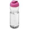 bidón deportivo con tapa flip de 650 ml h2o active® base blanco-rosa vista1