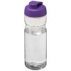 bidón deportivo con tapa flip de 650 ml h2o active® base blanco-morado vista1