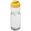 bidón deportivo con tapa flip de 650 ml h2o active® base blanco-amarillo vista1