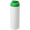 bidón deportivo con tapa flip de 750 ml baseline™ plus blanco-verde vista1