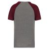 camiseta bicolor triblend de deporte manga corta adulto manga corta gris vista3