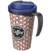 brite-americano® taza de 350 ml con tapa antigoteo grande negro-azulina vista1