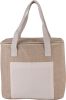 bolsa isotérmica de yute - modelo mediano burgundy/blanco vista1