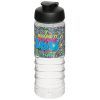bidón deportivo con tapa flip de 750 ml h2o active® treble  burgundy/blanco vista1