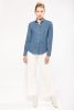 camisa denim mujer manga larga vista14