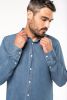 camisa denim hombre manga larga burgundy/blanco vista4