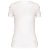 camiseta de deporte cuello de pico mujer manga corta blanco vista3