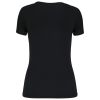camiseta de deporte cuello de pico mujer manga corta negro vista3