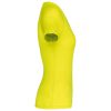 camiseta de deporte cuello de pico mujer manga corta fluorescent yellow vista3