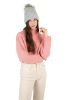 gorro con pompón mujer burgundy/blanco vista2