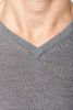 Jersey lana merina cuello de pico hombre Manga larga