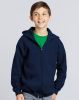 Sudaderas capucha gildan capucha con cremallera entera heavy niño con logo vista 1
