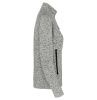 chaqueta jaspeada con cremallera mujer manga larga gris vista3