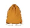 mochila de algodón con cordones naranja vista2