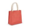 bolsa estilo cesta de tela de yute, modelo pequeño coral vista4