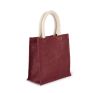 bolsa estilo cesta de tela de yute, modelo pequeño rosewood vista4