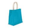 bolsa estilo cesta de tela de yute, modelo grande turquoise vista4