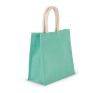 bolsa estilo cesta de tela de yute, modelo grande mint vista4