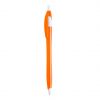 Bolígrafos básicos finball naranja con logo vista 1