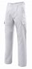 Pantalones de trabajo velilla multibolsillos con 5 bolsillos de algodon blanco para personalizar vista 1