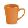 Taza clásica margot de cerámica naranja con impresión vista 1