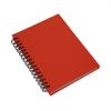 Cuadernos con anillas emerot de cartón ecológico rojo con publicidad vista 1