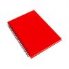 Cuadernos con anillas gulliver de cartón ecológico rojo con publicidad vista 1