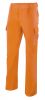 Pantalones de trabajo velilla multibolsillos con 6 bolsillos de poliéster naranja para personalizar vista 1