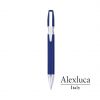 Bolígrafos de lujo alexluca pilman de metal azul con publicidad vista 1