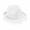 Sombreros braz de poliéster blanco con impresión vista 1