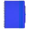Cuadernos con anillas concept de papel azul vista 1