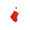 Navidad calcetín saspi de poliéster rojo vista 1