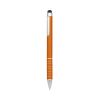 Bolígrafos puntero táctil minox de metal naranja con impresión vista 1