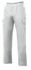 Pantalones de trabajo velilla acolchado y multibolsillos de algodon blanco para personalizar vista 1