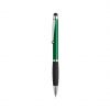 Bolígrafos puntero táctil sagur verde con logo vista 1