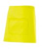 Delantales de hostelería velilla corto con bolsillo central de algodon amarillo fluor para personalizar vista 1