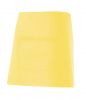 Delantales de hostelería velilla corto con bolsillo central de algodon amarillo claro para personalizar vista 1