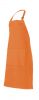 Delantales de hostelería velilla peto con bolsillo con hebilla de algodon naranja para personalizar vista 1