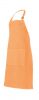 Delantales de hostelería velilla peto con bolsillo con hebilla de algodon naranja claro para personalizar vista 1