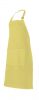 Delantales de hostelería velilla peto con bolsillo con hebilla de algodon amarillo claro para personalizar vista 1