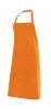 Delantales de hostelería velilla peto con bolsillo central de poliéster naranja para personalizar vista 1
