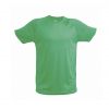 Camisetas técnicas tecnic plus unisex de poliéster verde con logo vista 1