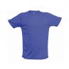 Camisetas técnicas tecnic plus unisex de poliéster azul con logo vista 1