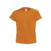 Camisetas manga corta hecom niño de 100% algodón naranja con logo vista 1