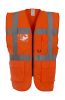 Chalecos reflectantes yoko de seguridad fluo fluo orange con publicidad vista 1