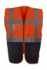 Chalecos reflectantes yoko de seguridad fluo fluo orange navy con publicidad vista 1