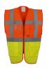 Chalecos reflectantes yoko de seguridad fluo fluo orange fluo yellow con publicidad vista 1