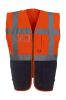 Chalecos reflectantes yoko de seguridad fluo fluo orange black con publicidad vista 1