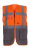 Chalecos reflectantes yoko de seguridad fluo fluo orange grey con publicidad vista 1